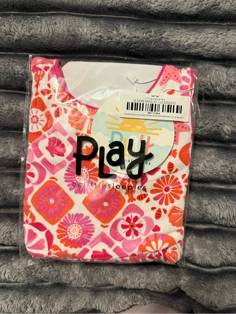 Play by Littlesleepies Pink & Orange Floral Baby Bodysuit